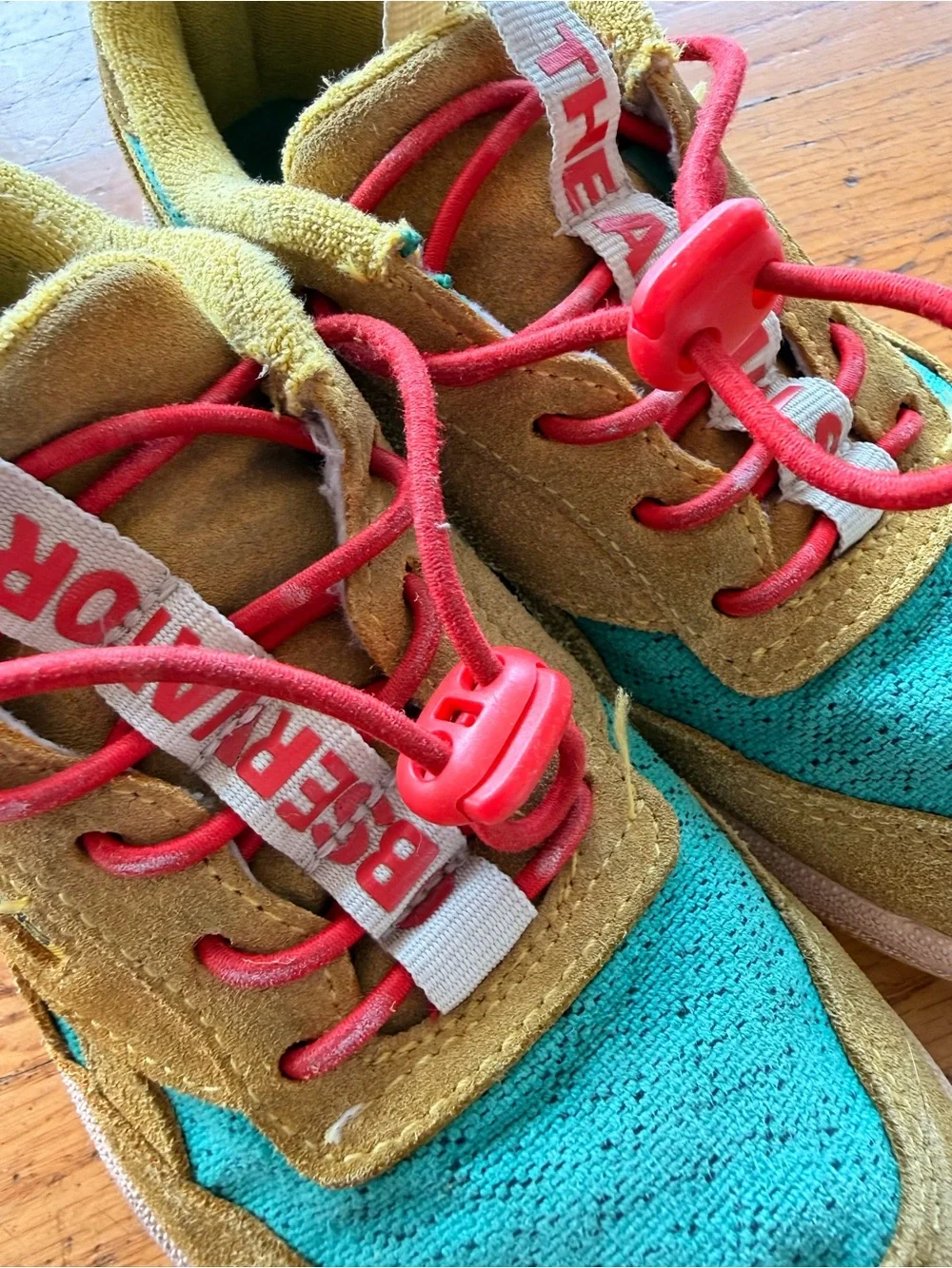 Animals Observatory x Reebok Kids' Suede & Mesh Sneakers in Yellow, Teal & Red